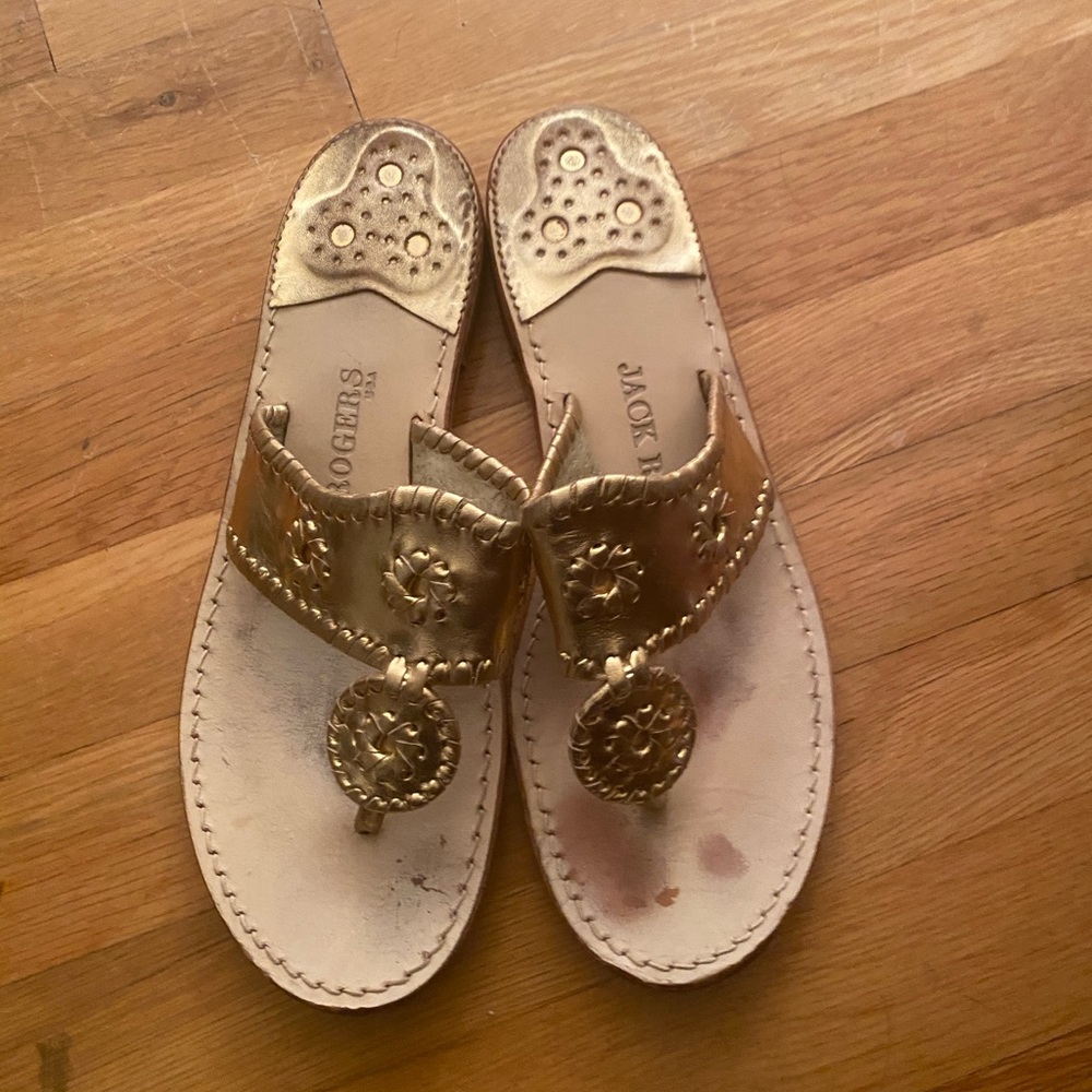 Jack Rodgers Gold Sandals
